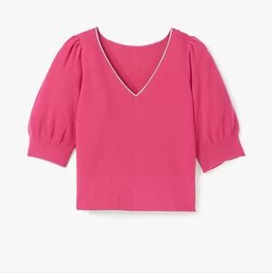 Kate Spade Rhinestone Edged Boat-neck Sweater